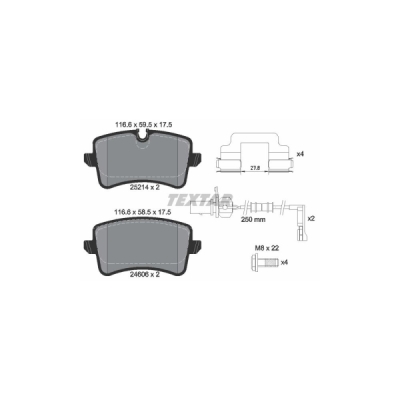 Set placute frana TEXTAR 2521404
