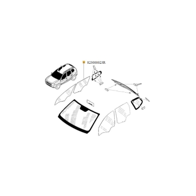 Geam lateral ORIGINAL RENAULT 823000023R