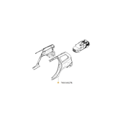 Aripa spate stg ORIGINAL RENAULT 760316027R