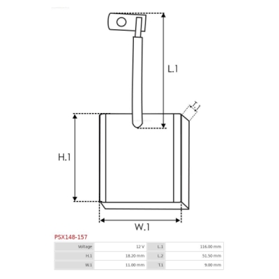 Perie, electromotor AS-PL PSX148-157