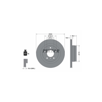 Disc frana TEXTAR 92133003