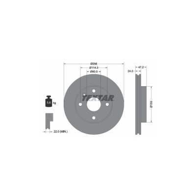 Disc frana TEXTAR 92133600