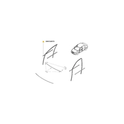 Perie geam exterior fata dreapta Logan ORIGINAL RENAULT 6001548978
