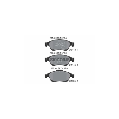 Set placute frana TEXTAR 2491401