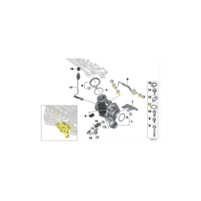 Garnitura etansare, admisie ulei (compresor) ORIGINAL BMW 07119905041