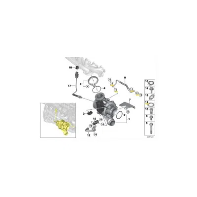 Garnitura etansare, admisie ulei (compresor) ORIGINAL BMW 07119905041