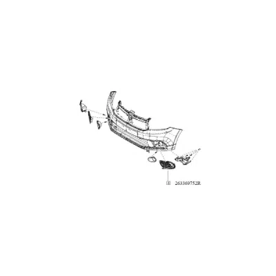 Grila ventilatie, bară de protecție ORIGINAL RENAULT 263369752R