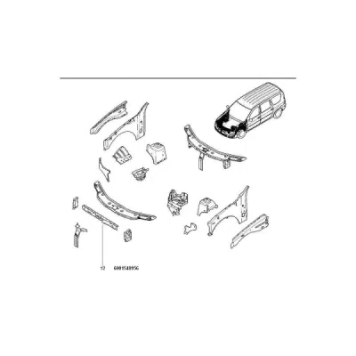 Intaritura traversa superioara ORIGINAL RENAULT 6001548956