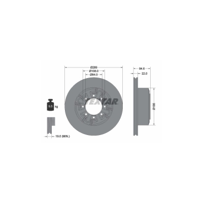 Disc frana TEXTAR 93089600