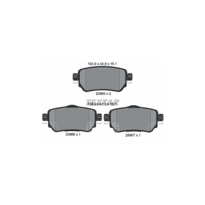 Set placute frana TEXTAR 2596501