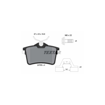 Set placute frana TEXTAR 2476501
