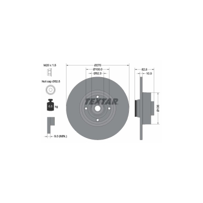 Disc frana TEXTAR 92154503