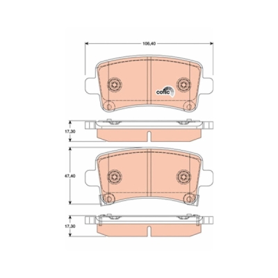 Set placute frana TRW GDB1784