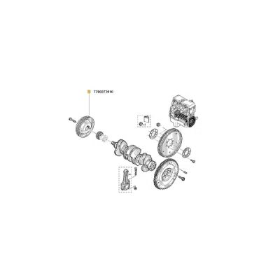 Fulie curea, arbore cotit ORIGINAL RENAULT 7700273916