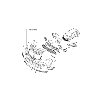 Bara de protectie ORIGINAL RENAULT 620224790R
