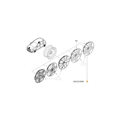 Capac roata 16 Logan ii/Sandero ii ORIGINAL RENAULT 403151369R