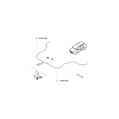 Cablu, frana de parcare ORIGINAL RENAULT 364003676R