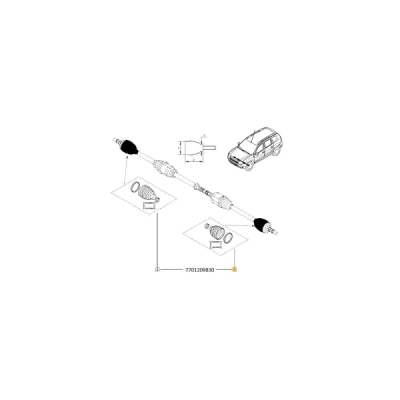 Ansamblu burduf, articulatie planetara ORIGINAL RENAULT 77 01 209 830