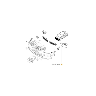 Clips, acoperire decorativa si protectie ORIGINAL RENAULT 7703 077 435