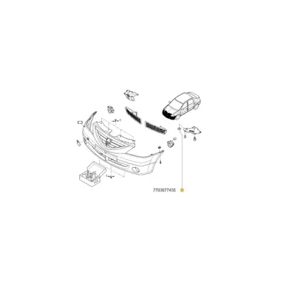 Clips, acoperire decorativa si protectie ORIGINAL RENAULT 7703 077 435