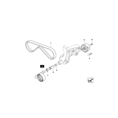Intinzator curea, curea distributie ORIGINAL BMW 64557786706