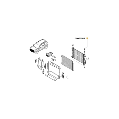 Clema fixare radiator apa (cui) ORIGINAL RENAULT 214450001R