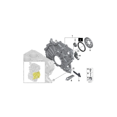 Simering, arbore cotit ORIGINAL BMW 11147797490