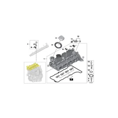 Set garnituri, Capac supape ORIGINAL BMW 11127807017