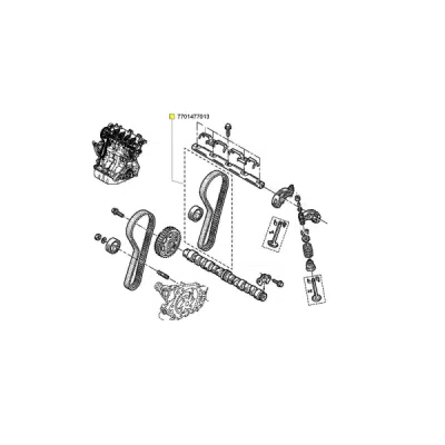 Set pompa apa + curea dintata ORIGINAL RENAULT 77 01 477 013