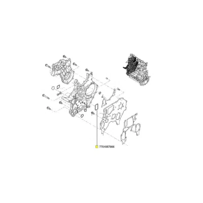 Garnitura capac, distributie ORIGINAL RENAULT 7701057906