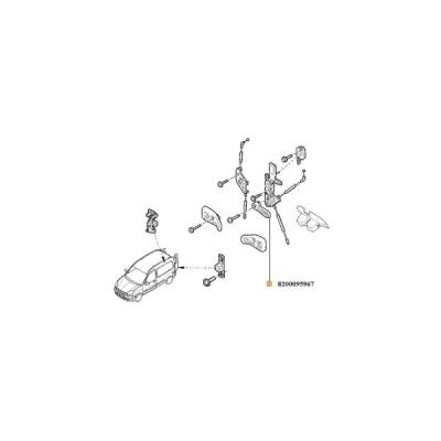 Mâner usa, echipare interioara ORIGINAL RENAULT 82 00 095 967