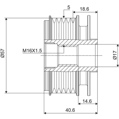 Sistem roata libera, generator VALEO 588043
