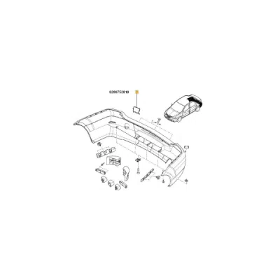 Acoperire tampon, sistem de remorcare ORIGINAL RENAULT 82 00 752 810