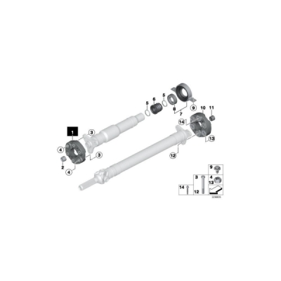 Articulație, arbore articulat ORIGINAL BMW 26117610061