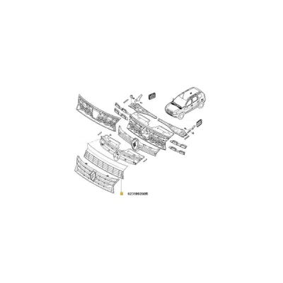 Grila radiator ORIGINAL RENAULT 62 31 002 60R