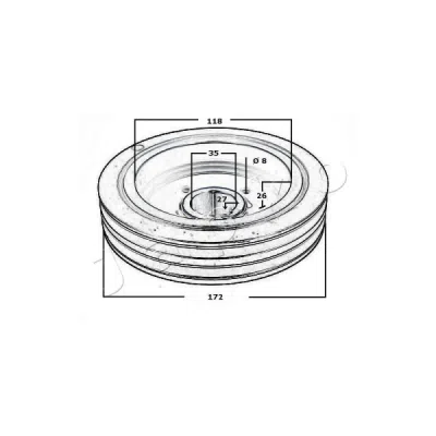 Fulie curea, arbore cotit JAPKO 122500