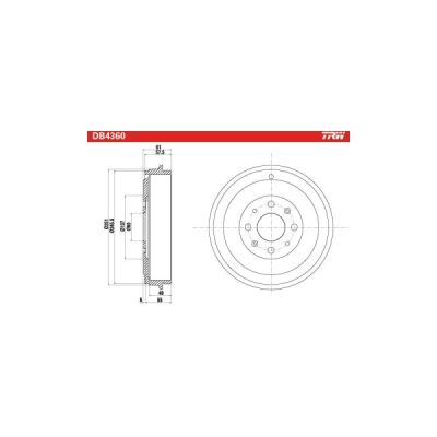 Tambur frana TRW DB4360