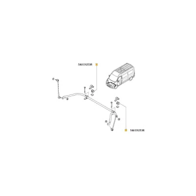 Bucsa, bara stabilizatoare ORIGINAL RENAULT 546131253R
