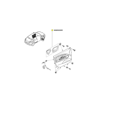 Folie insonorizanta usa stanga fata ORIGINAL RENAULT 808650005R