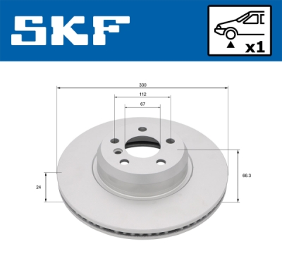 Disc frana SKF VKBD 81348 V1