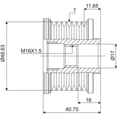 Sistem roata libera, generator VALEO 588027