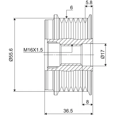 Sistem roata libera, generator VALEO 588068