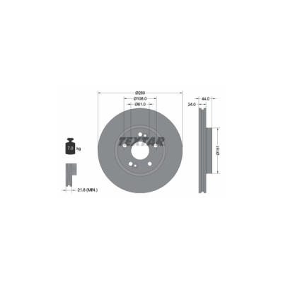 Disc frana TEXTAR 92113803