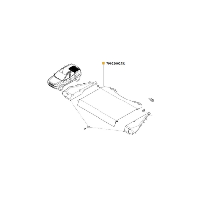 Rulou portbagaj ORIGINAL RENAULT 799220025R