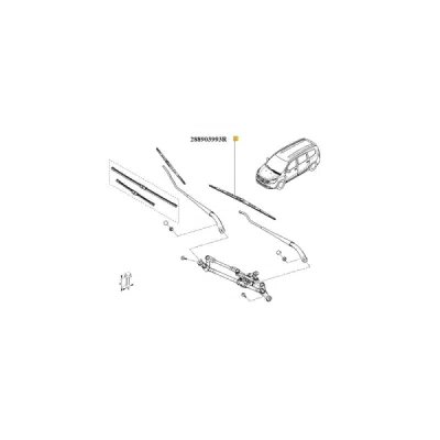 Stergator parbriz 558 mm stanga ORIGINAL RENAULT 288903993R