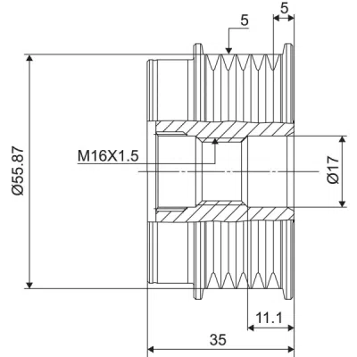 Sistem roata libera, generator VALEO 588008