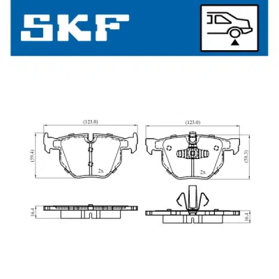 Set placute frana SKF VKBP 90372