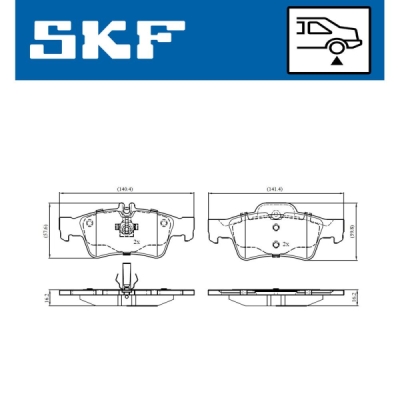 Set placute frana SKF VKBP 90065