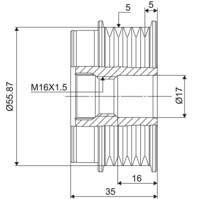 Sistem roata libera, generator VALEO 588051