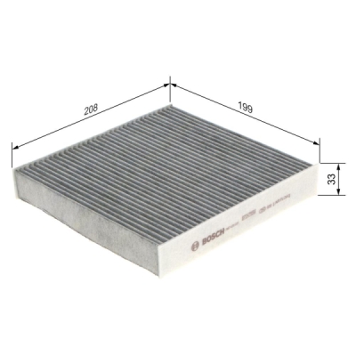 Filtru habitaclu cu carbon activ BOSCH 1 987 435 031
